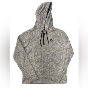 🎮 Hollister Men's Heather Gray Quarter Zip Hoodie~Sz Sm~Irregular